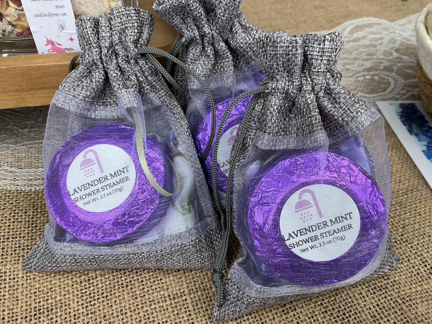 Lavender Shower Steam with Lavender Sachet